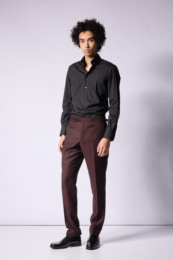 Manhattan Como Suit - Burgundy Wool