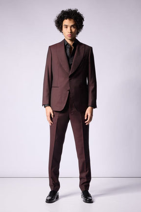 Manhattan Como Suit - Burgundy Wool