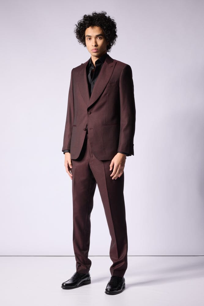 Manhattan Como Suit - Burgundy Wool