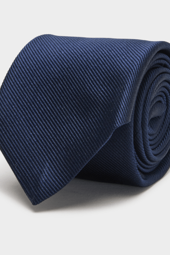Silk Tie - Navy Silk Twill Tie