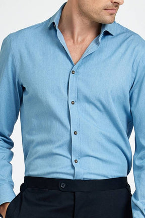 Ronan Super Lux (BC) Shirt - Lt Blue Denim Cotton