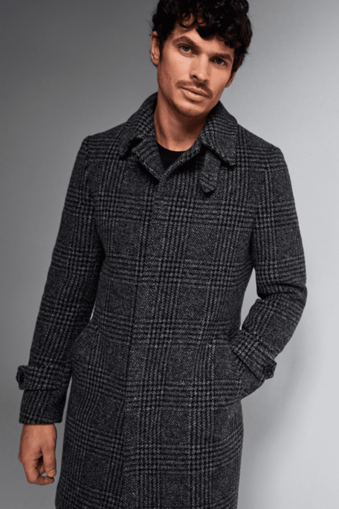 Mayfair Coat - Dark Grey Check Wool