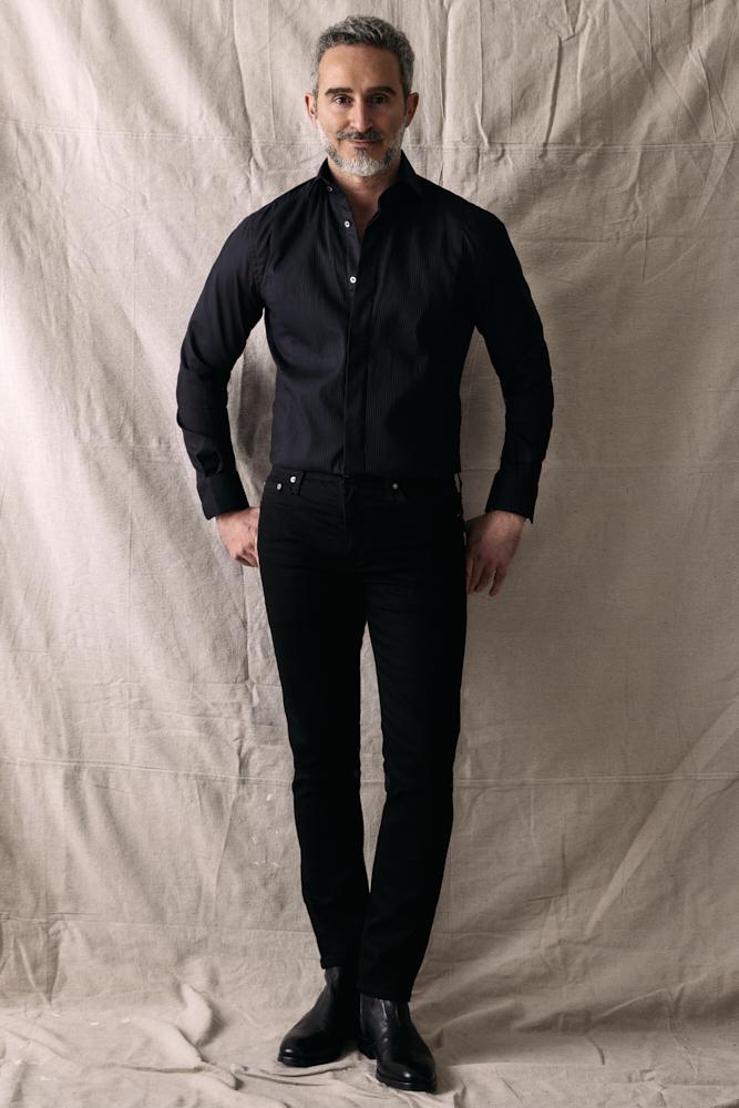 The Regis - Black Contrast Evening Shirt