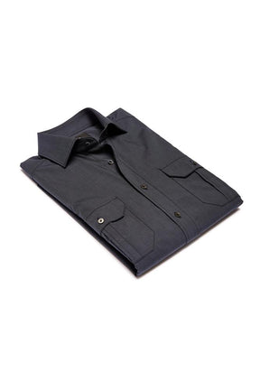Franco Shirt - Charcoal Cotton Casual Shirt