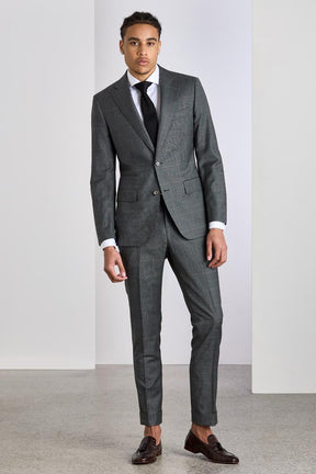 Greyson Suit - Grey POW with Brown Window Check