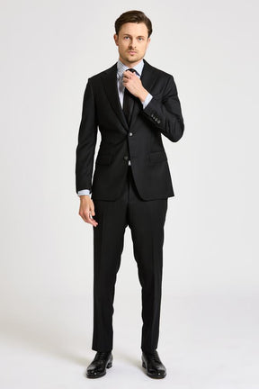 Greyson Suit - Black Wool 004