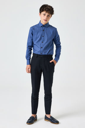 Roy Tailored Shirt - Medium Blue Denim