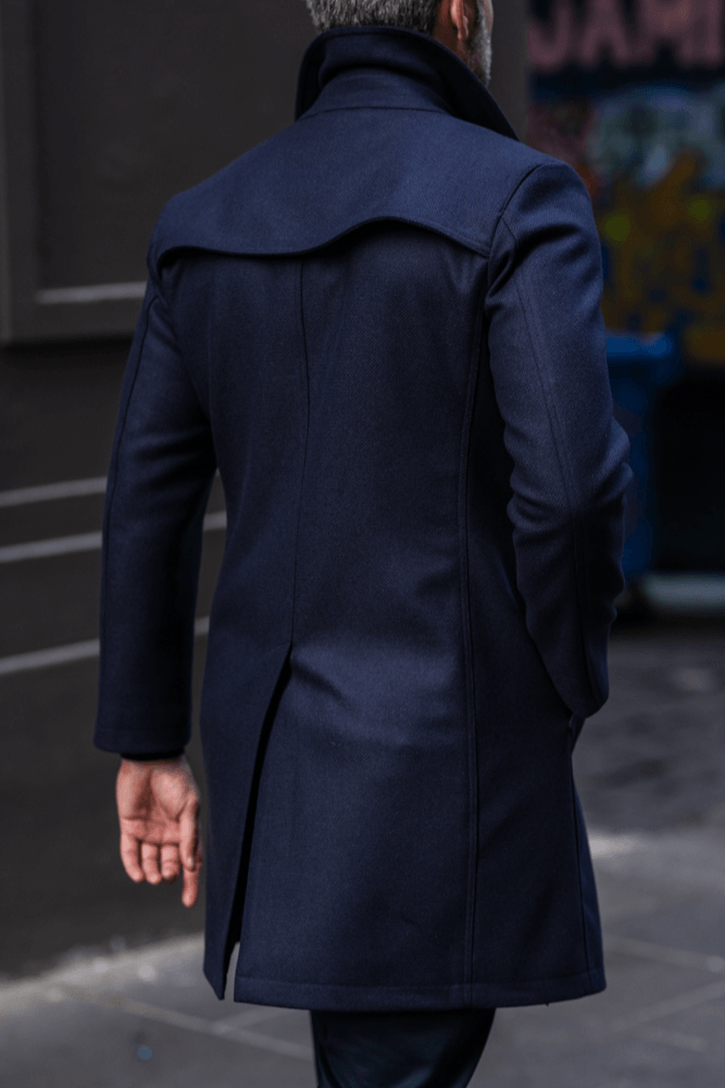 Drake Coat - Navy Wool