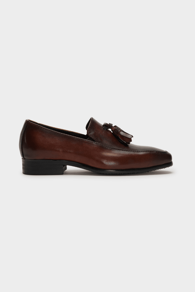 Harry Tassel Loafer - Brown Leather for Kids