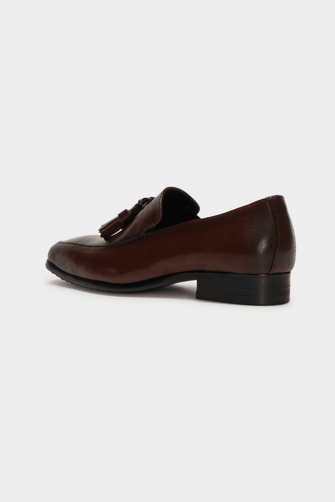 Harry Tassel Loafer - Brown Leather for Kids