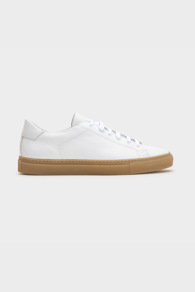GCV2 Low Sneaker - White Leather with Natural