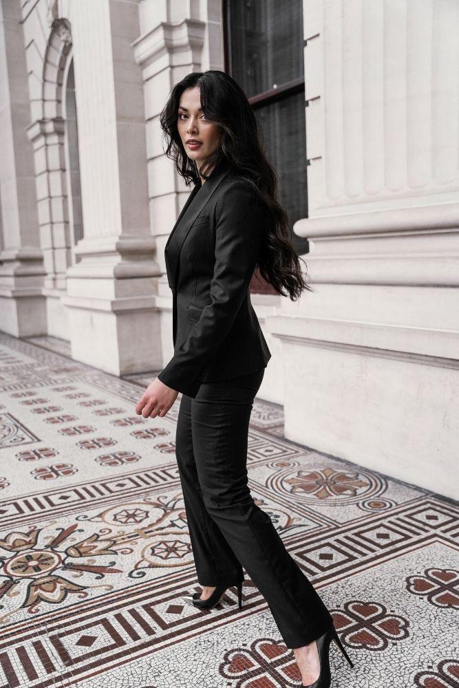 Celine Shawl Tuxedo Jacket - Black