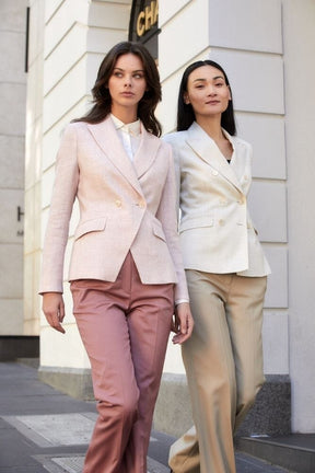 Ariana Jacket - Soft Pink Silk Linen