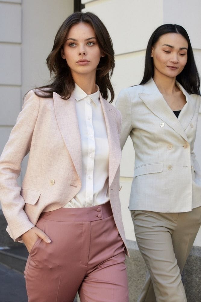 Ariana Jacket - Soft Pink Silk Linen