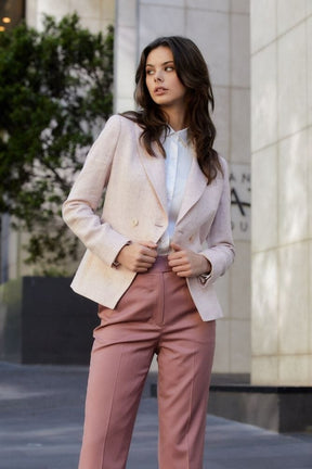 Ariana Jacket - Soft Pink Silk Linen