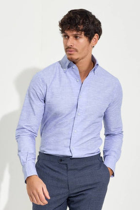 Saxon Shirt  - Blue Wash Cotton Linen