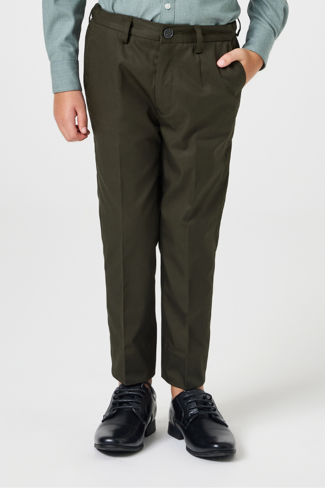 Bowie Chino Pants - Olive Cotton