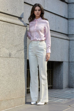 Bella Silk Shirt - Candy Pink Stripe