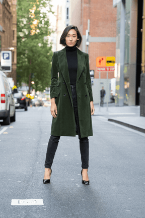 Sofia Coat - Olive Cord