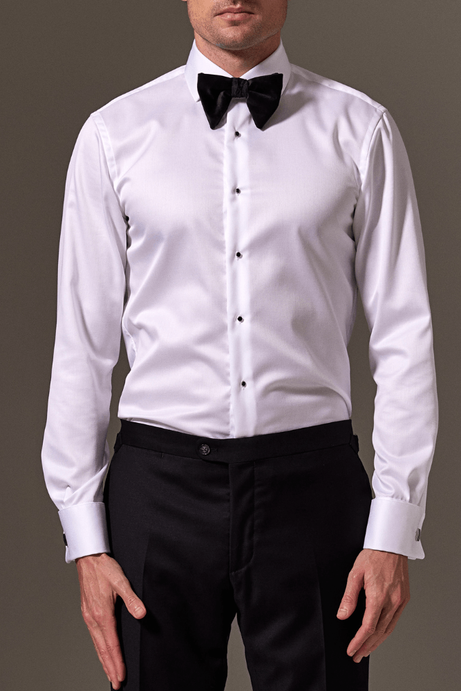 Louis Tuxedo Shirt - White Premium Twill