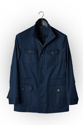Hunter Safari Jacket - Navy Cotton