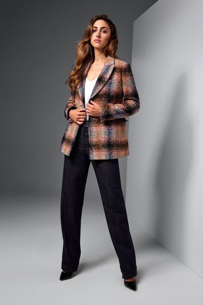Luna Jacket - Textured Multi Coloured Check Limited