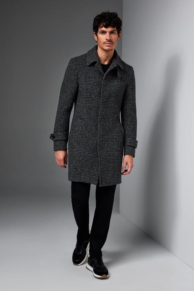 Mayfair Coat - Dark Grey Check Wool