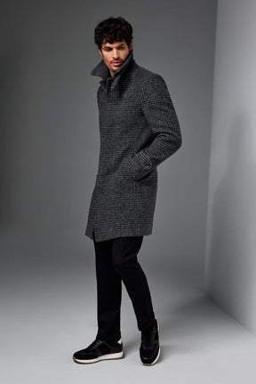 Mayfair Coat - Dark Grey Check Wool