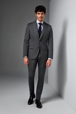 Greyson Suit - Black and White Pin Dot Wool
