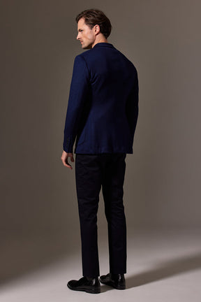 Liam Sports Jacket - Navy Wool Jersey