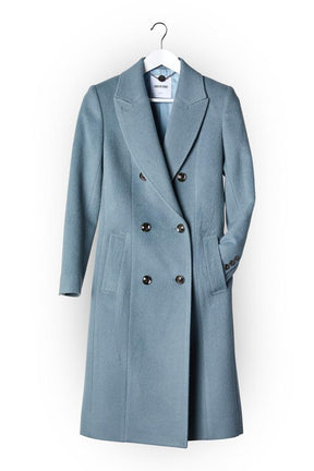 Sofia Coat 2 - Sky Blue Alpaca and Wool