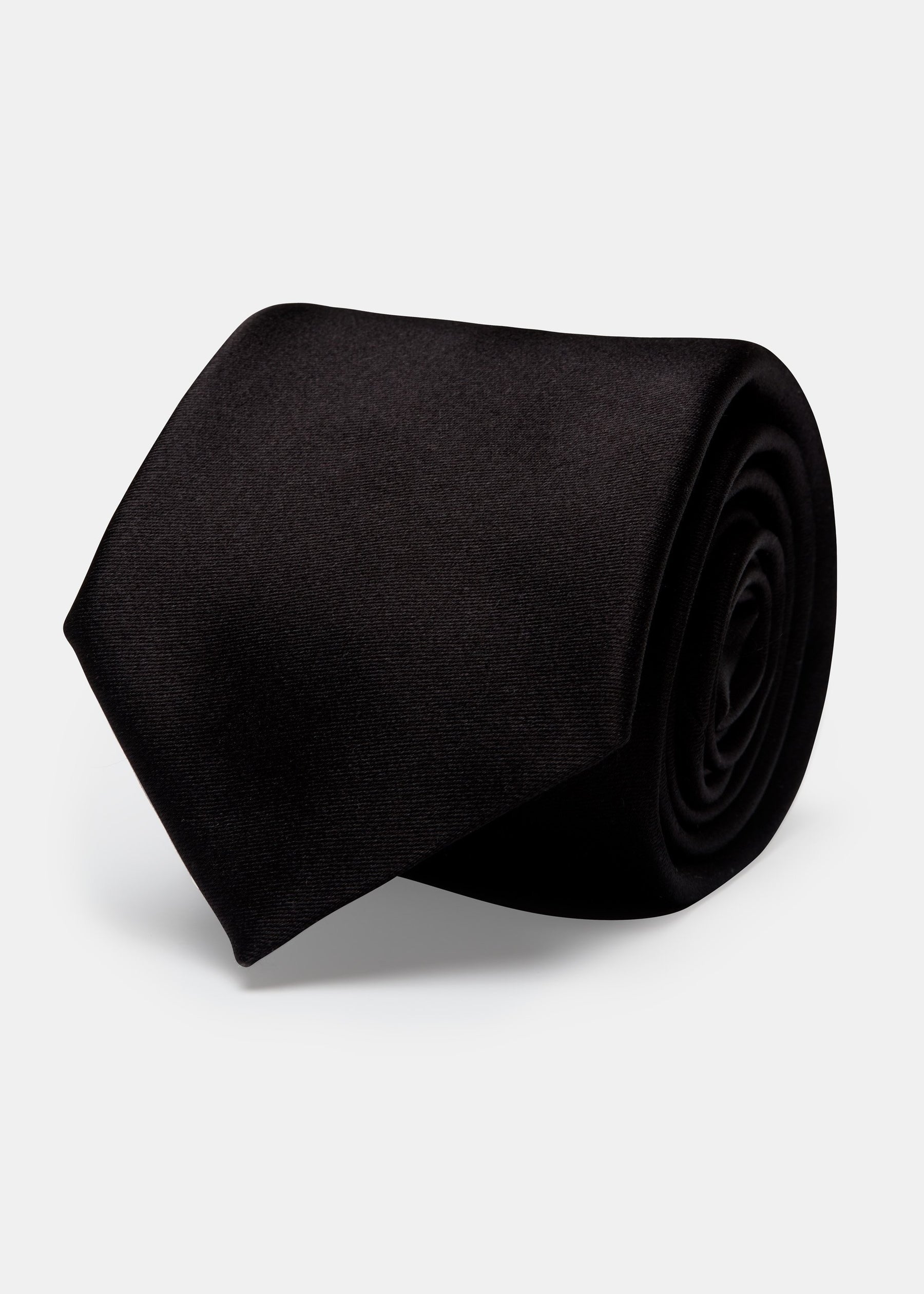 Silk Tie - Black Silk Twill Tie