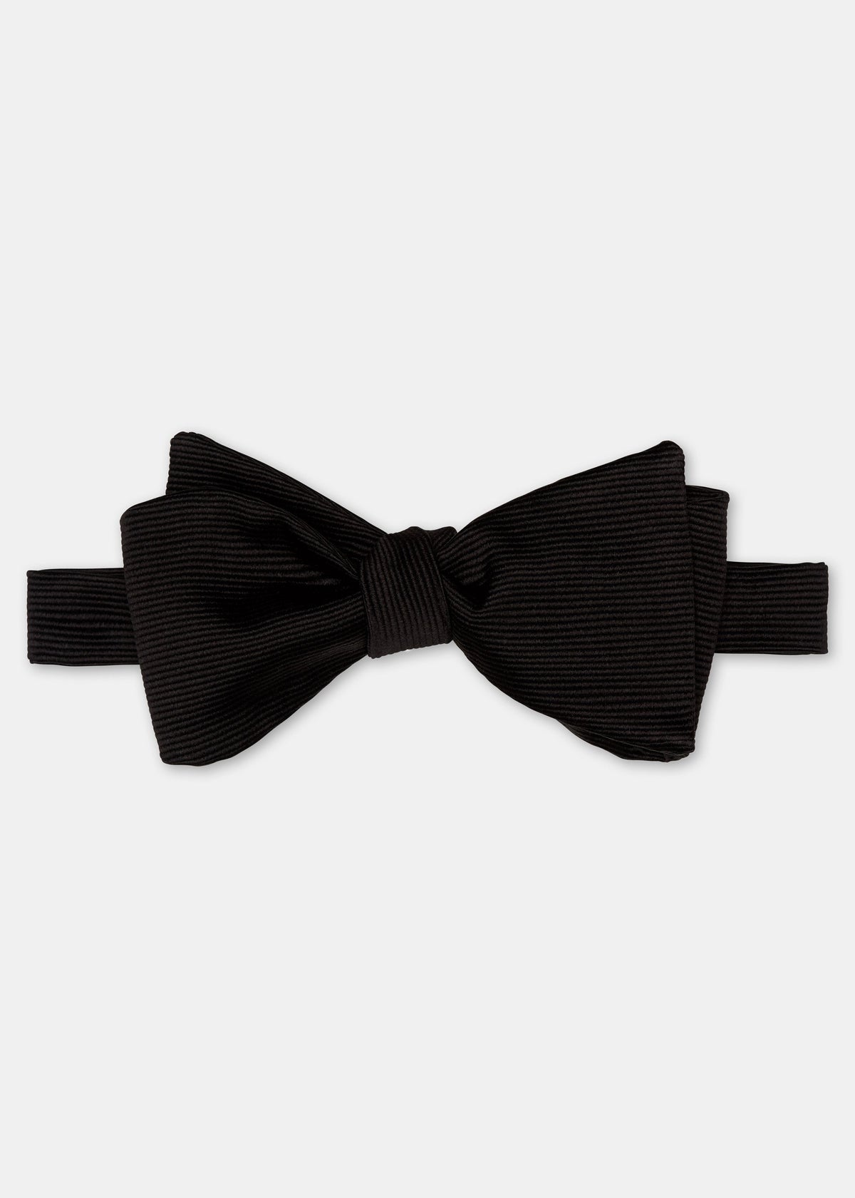 Silk Grosgrain Tie-it-Yourself Bow Tie - Black