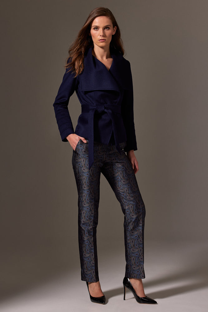 Limited Ruby Pant - Navy & Burgundy Paisley
