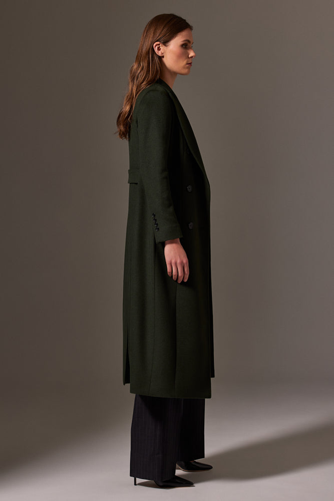 Sofia 2 Coat Long - Olive Wool