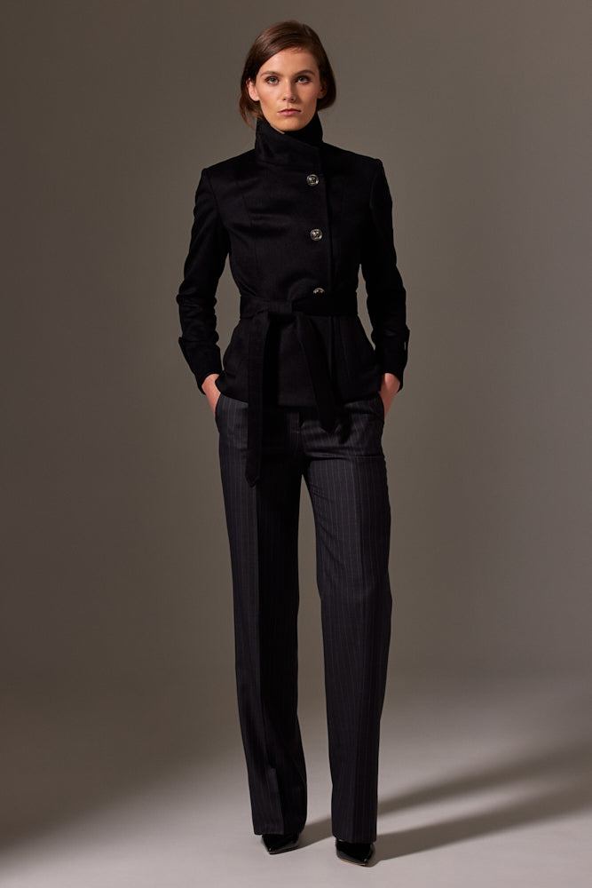 Tayla (Short) Coat - Black Wool