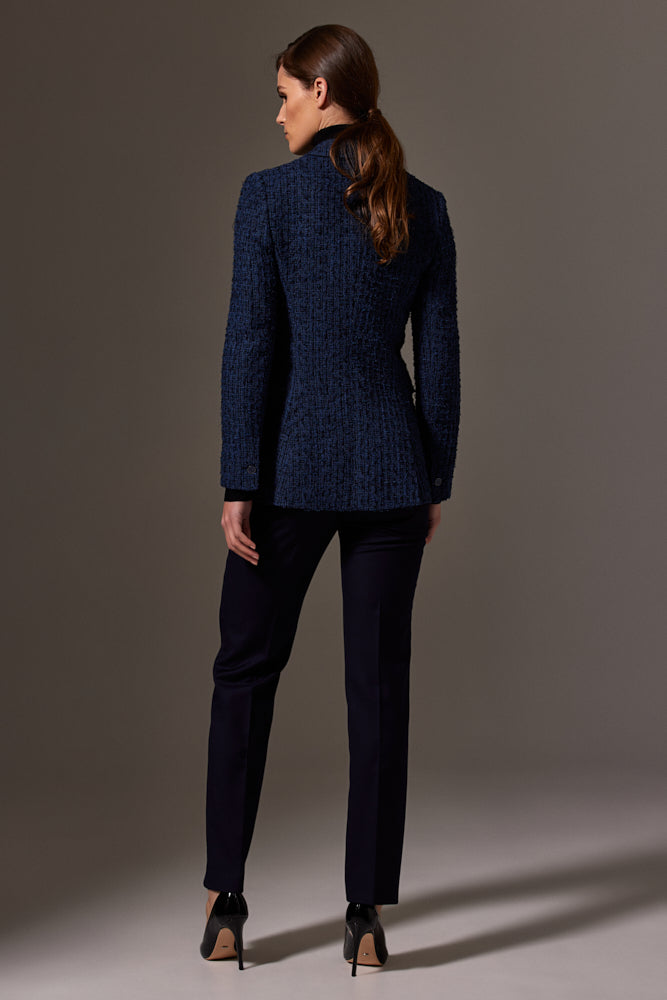 Alexis DB Jacket - Navy Boucle