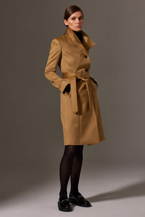 Tayla (Long) Coat - Camel Wool & Cashmere