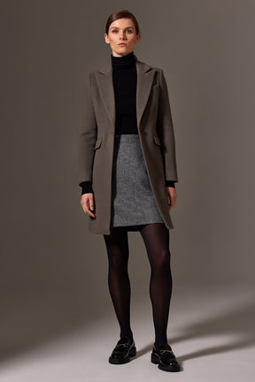Annabelle Coat - Taupe Wool