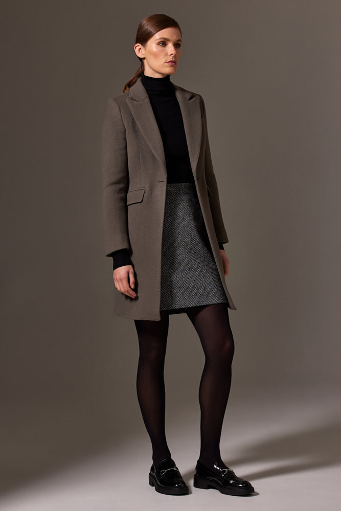 Annabelle Coat - Taupe Wool