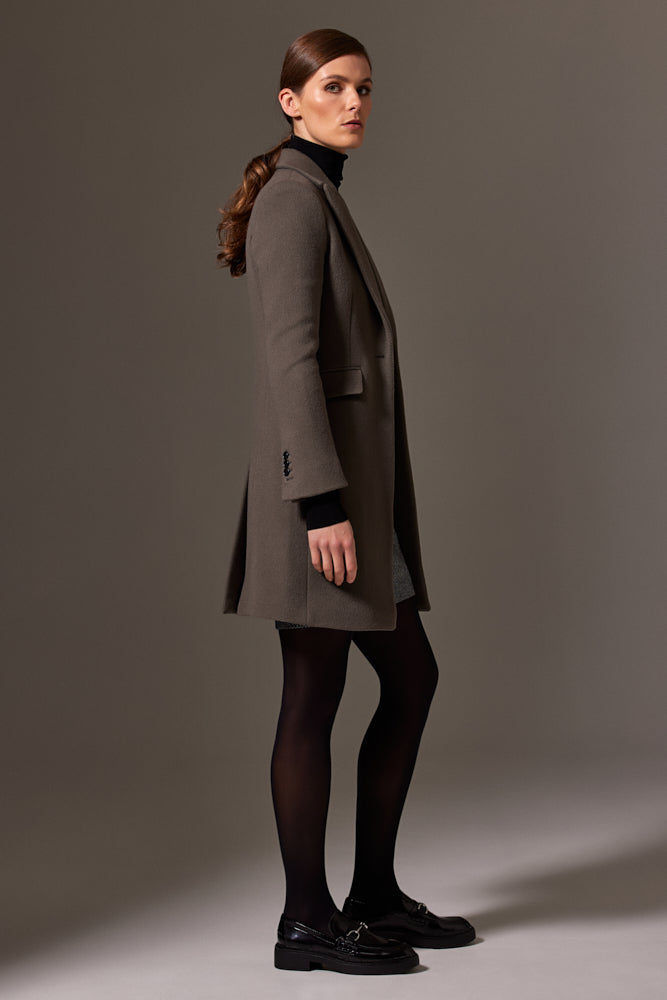 Annabelle Coat - Taupe Wool