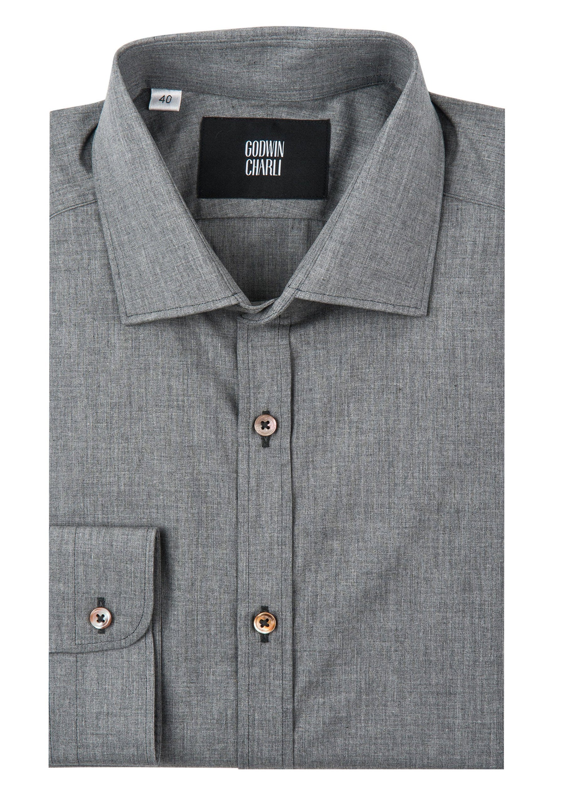 Archer - Grey Melange Cotton
