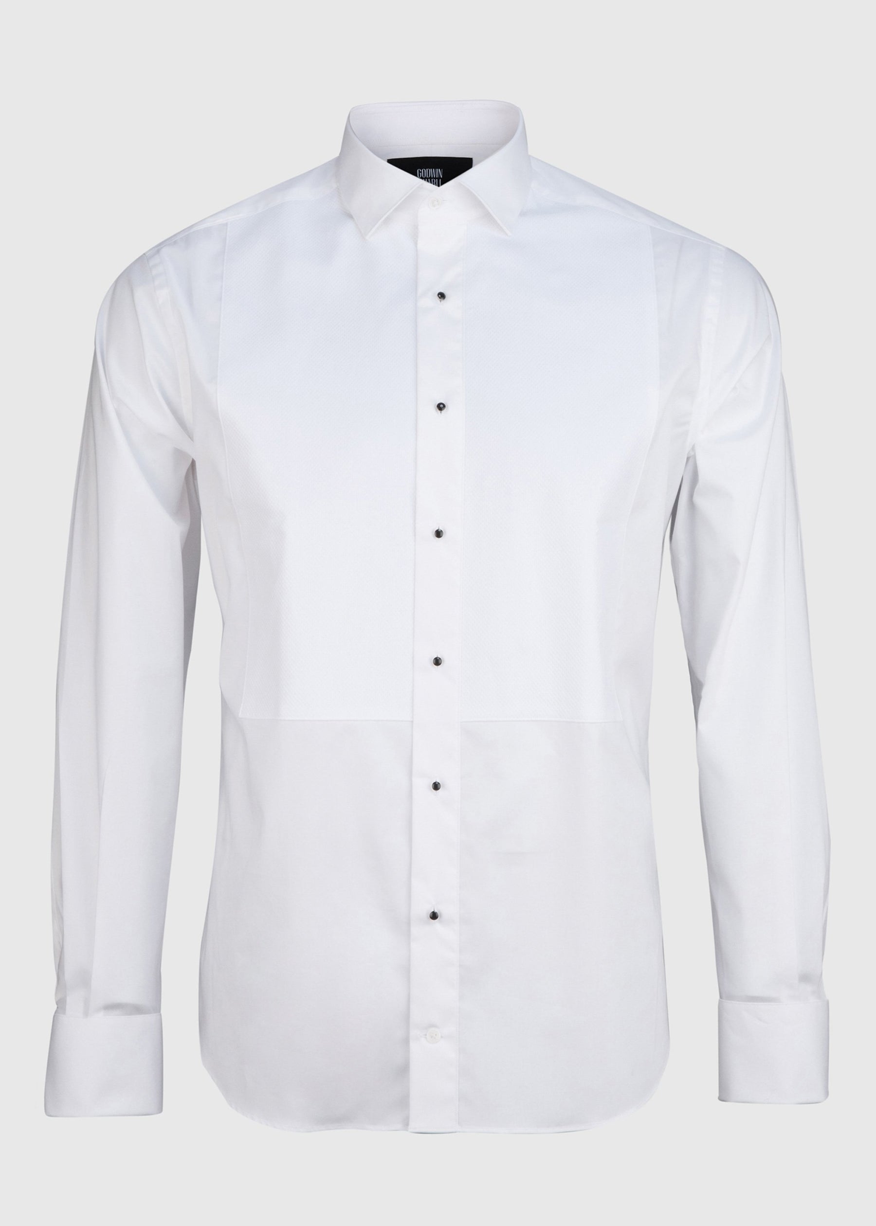 Bastien Dinner Shirt - Pique White Stretch