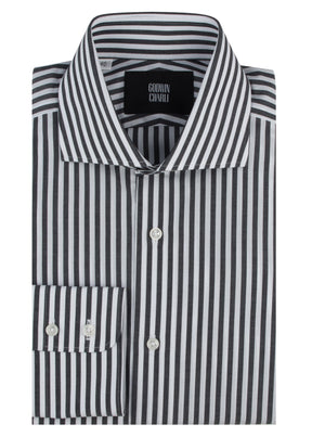 Pilot (BC) Shirt - Black White Pin Stripe